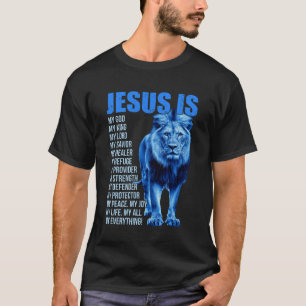 Jezus is mijn God Koning Heer Redder Leeuw Christe T-shirt
