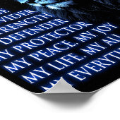 Jezus is mijn God Koning Mijn Heer Mijn Verlosser  Poster (Hoek)