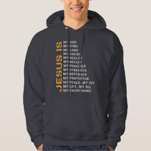 Jezus is mijn God Mannen Hoodies