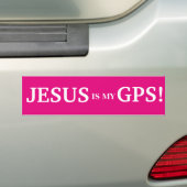 Jezus is mijn gps. bumpersticker (Op auto)