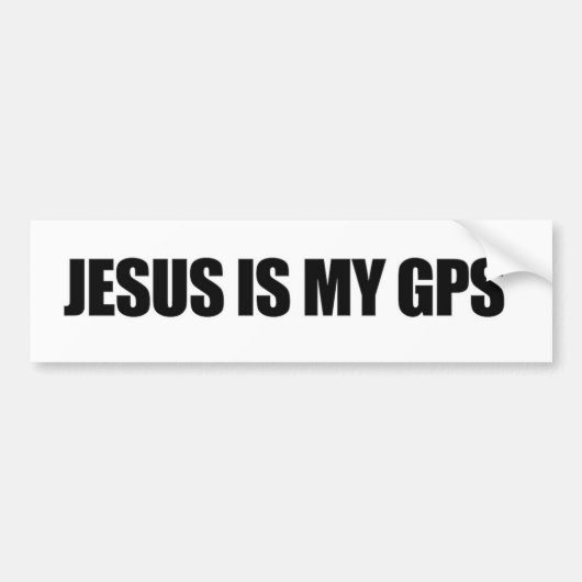 Jezus is mijn GPS-Bumpersticker Bumpersticker (Voorkant)