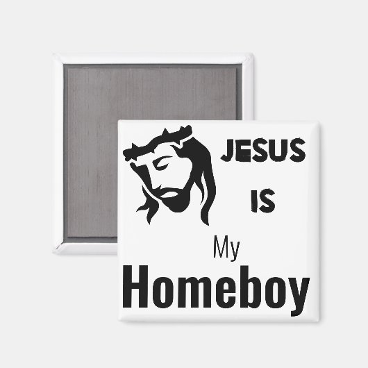 Jezus is mijn grappige citaat magneet (Voorkant / Achterkant)