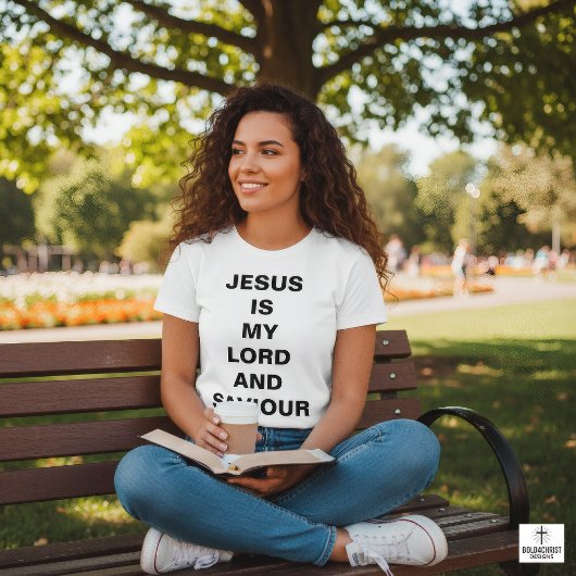 "Jezus is mijn Heer en Redder" T-shirt voor vrouwe