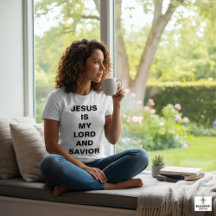 "Jezus is mijn Heer en Redder" T-shirt voor vrouwe