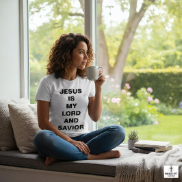 "Jezus is mijn Heer en Redder" T-shirt voor vrouwe