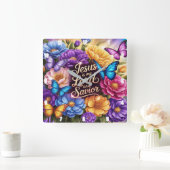 Jezus is mijn Heer en Redder Vierkante Klok (Huis)