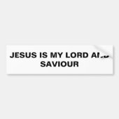 "Jezus is mijn Heer en Savior" Bumpersticker (Voorkant)