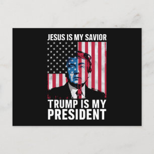 Jezus Is Mijn Heiland Trump Is Mijn President 2024 Briefkaart