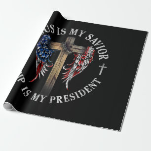 Jezus Is Mijn Heiland Trump Is Mijn President 2024 Cadeaupapier