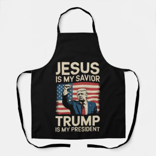 Jezus Is Mijn Heiland Trump Is Mijn President 47 V Schort