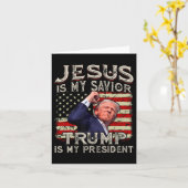 Jezus Is Mijn Heiland Trump Is Mijn President Amer Kaart (Gele Bloem)