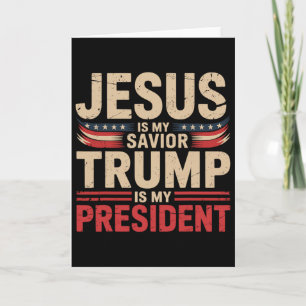 Jezus Is Mijn Heiland Trump Is Mijn President Pro- Kaart
