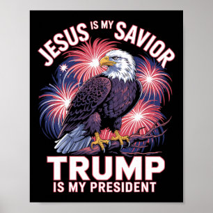 Jezus Is Mijn Heiland Trump Is Mijn President Reli Poster