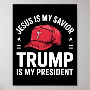 Jezus Is Mijn Heiland Trump Is Mijn President Reli Poster