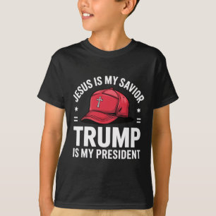 Jezus Is Mijn Heiland Trump Is Mijn President Reli T-shirt