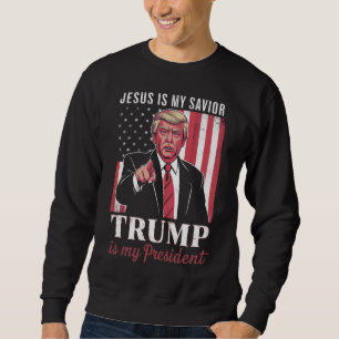 Jezus Is Mijn Heiland Trump Is Mijn President Verk Trui
