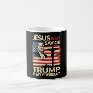 Jezus Is Mijn Heiland Trump Is Mijn President Vlag Koffiemok