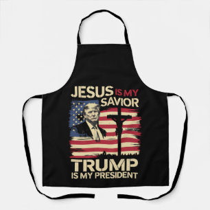 Jezus Is Mijn Heiland Trump Is Mijn President Vlag Schort