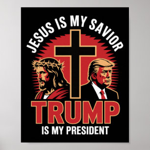 Jezus Is Mijn Heiland Trump Mijn President Christe Poster