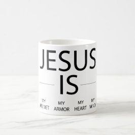 Jezus Is Mijn Helm, Mijn Harnas, Mijn Hart, Mijn G Koffiemok