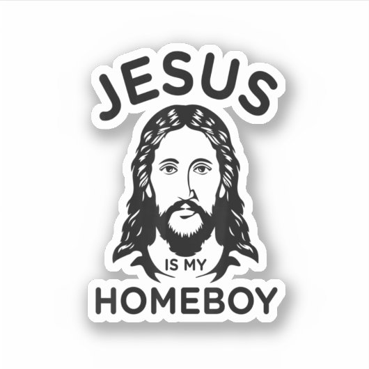 Jezus is mijn Homeboy Sticker (Voorkant)