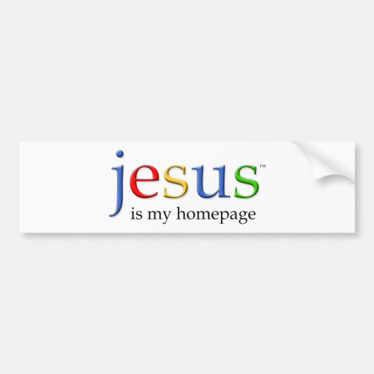 Jezus is mijn homepage bumpersticker (Voorkant)