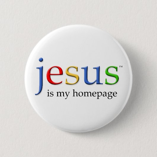 Jezus is mijn homepage ronde button 5,7 cm (Voorkant)