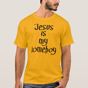 Jezus is mijn huisjongen (zwart) t-shirt