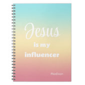Jezus is mijn Influencer | Gepersonaliseerde regen Notitieboek (Voorkant)