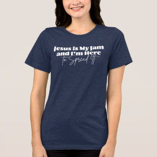 Jezus is mijn jam - Christelijk geloof Tri-Blend Shirt