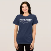 Jezus is mijn jam - Christelijk geloof Tri-Blend Shirt (Voorkant volledig)