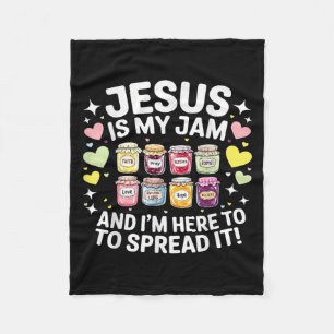 Jezus Is Mijn Jam En Ik Ben Hier Om Christelijk Bi Fleece Deken