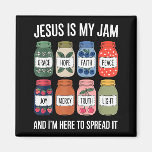 Jezus Is Mijn Jam En Ik Ben Hier Om Christelijk Bi Magneet