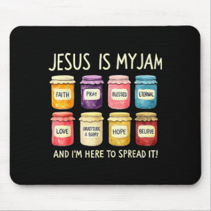 Jezus Is Mijn Jam En Ik Ben Hier Om Christelijk Bi Muismat