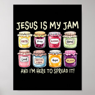 Jezus Is Mijn Jam En Ik Ben Hier Om Christelijk Bi Poster
