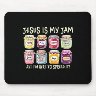 Jezus is mijn jam en ik ben hier om Christelijke b Muismat