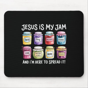 Jezus is mijn jam en ik ben hier om Christelijke b Muismat