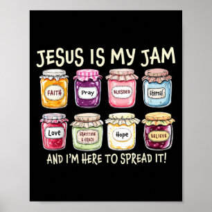 Jezus is mijn jam en ik ben hier om Christelijke b Poster