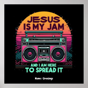 Jezus is mijn jam en ik ben hier om het geloof te poster
