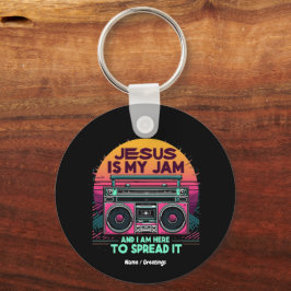 Jezus is mijn jam en ik ben hier om het geloof te  sleutelhanger