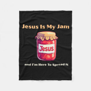 Jezus Is Mijn Jam En Ik Ben Hier Om Het Te Verspre Fleece Deken