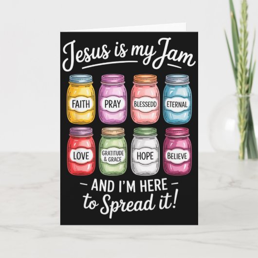 Jezus Is Mijn Jam Ik Ben Hier Om Het Te Verspreide Kaart (Voorkant)