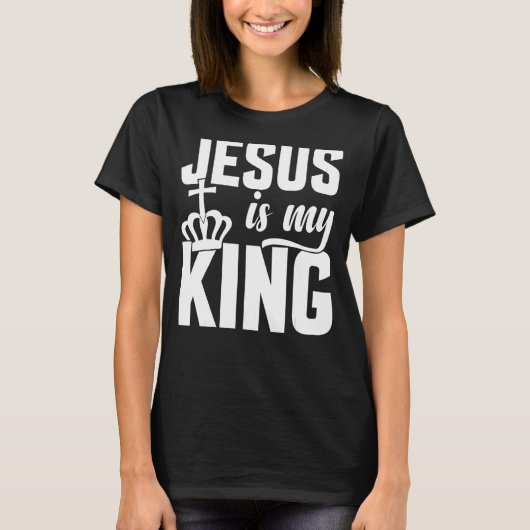Jezus is mijn koning Christelijk T-shirt (Voorkant)