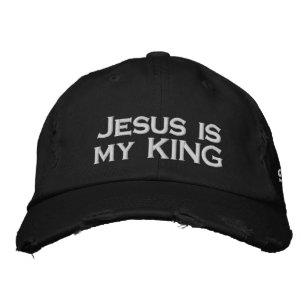 Jezus is mijn KONING Geborduurde Pet