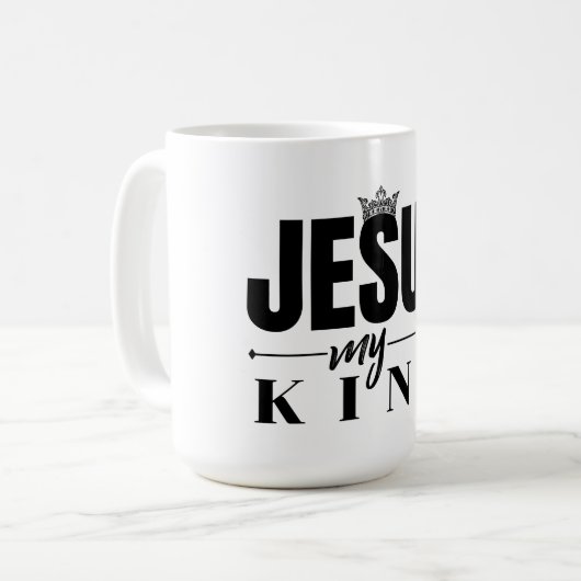 Jezus is mijn koning koffiemok (Voorkant links)