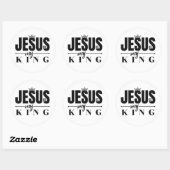 Jezus is mijn koning ronde sticker (Vel)