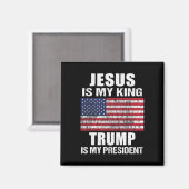 Jezus is mijn Koning, Trump is mijn President Magneet (Voorkant / Achterkant)