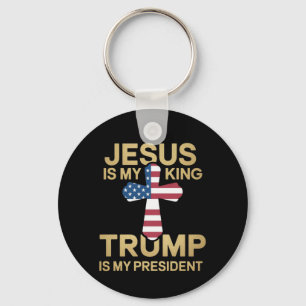 Jezus is mijn Koning, Trump is mijn President Sleutelhanger