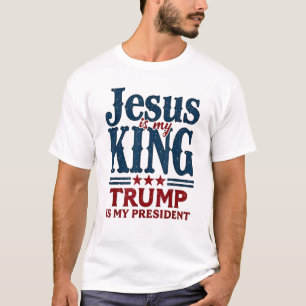 Jezus is mijn Koning, Trump is mijn President T-shirt
