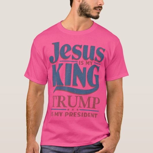 Jezus is mijn Koning, Trump is mijn President T-shirt (Voorkant)